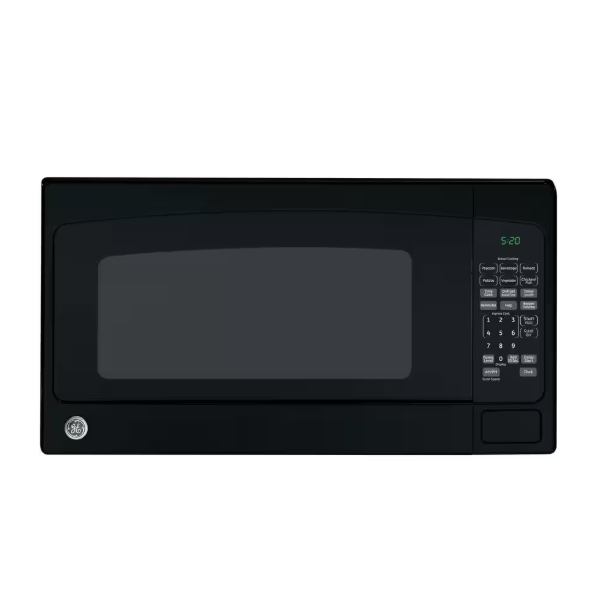 GE 2.0 cu. ft. 1200-Watt Countertop Microwave in Black with One Touch Cooking