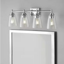 Hampton Bay Wakefield 31 in. 4-Light Chrome Modern Vanity with Clear Glass Shades