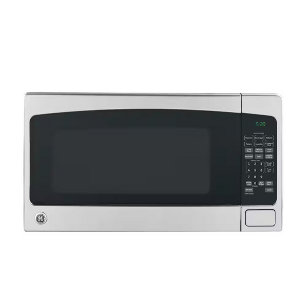 GE 2.0 cu. ft. 1200-Watt Countertop Microwave in Black Stainless Steel