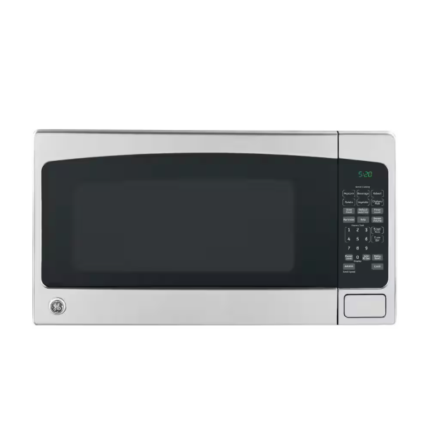 GE 2.0 cu. ft. 1200-Watt Countertop Microwave in Black Stainless Steel