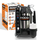RIDGID 1 hp. Stainless Steel Smart Dual Suction Submersible Sump Pump