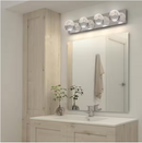 Artika Oracle 27 in. 4 Light Chrome Modern Integrated LED 5 CCT Vanity Light Bar for Bathroom with Bubble Glass