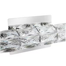 Home Decorators Collection Keighley 18 in. Integrated LED Chrome Bathroom Vanity Light Fixture with Crystal Shade