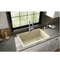 Karran Drop-In Quartz/Granite Composite 33 in. 1-Hole Single Bowl Kitchen Sink in Bisque