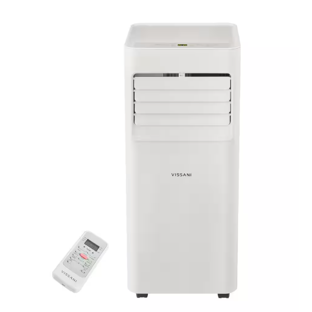 Vissani 5,000 BTU 115-Volt Portable Air Conditioner for 150 sq. ft. Rooms with Dehumidifier and Remote in White