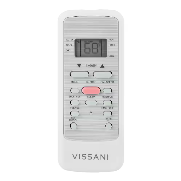 Vissani 5,000 BTU 115-Volt Portable Air Conditioner for 150 sq. ft. Rooms with Dehumidifier and Remote in White