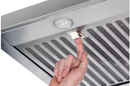 Vissani Cenza 30 in. 340 CFM Convertible Under Cabinet Range Hood in Stainless Steel with Electronic Touch Controls