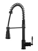 AKDY All-in-One Matte Black Finished Stainless Steel 33 in. x 22 in. Single Bowl Drop-in Kitchen Sink with Spring Neck Faucet