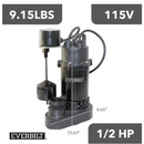 Everbilt 1/2 HP Aluminum Submersible Sump Pump Vertical Switch