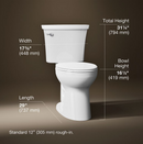 KOHLER CALIDUS two-piece elongated toilet, 1.28 gpf(Local Pickup Only)