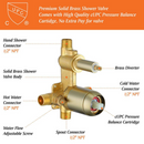 Aurora Decor AcaD Single-Handle Wall Mount Roman Tub Faucet with Hand Shower in Brushed Gold (Valve Included)