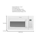 Hotpoint 1.6 cu. ft. Over the Range Microwave in White
