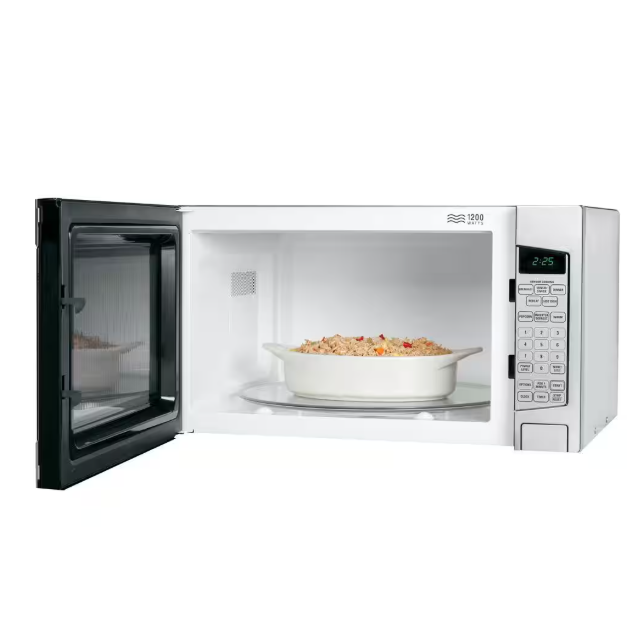 GE 2.2 cu. ft. 1200-Watt Countertop Microwave in Stainless Steel