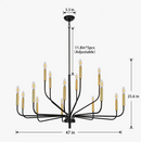 15 - Lights Traditional Chandelier Candle Chandelier Farmhouse Chandelier Dining Room Chandelier Chandeliers For Dining Room ( No Light Included)