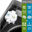 Commercial Electric 80 /110 CFM Ceiling/Wall Mount Roomside Installation Round Bathroom Exhaust Fan with LED,Night Light and Humidity Sensor