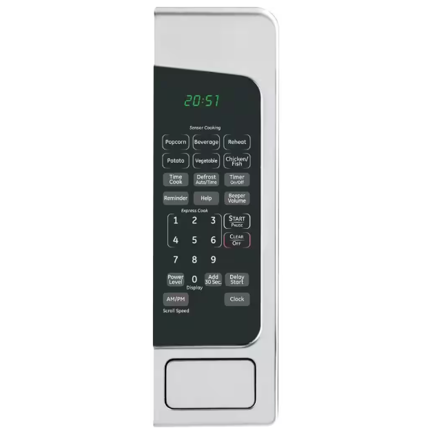 GE 2.0 cu. ft. 1200-Watt Countertop Microwave in Black Stainless Steel