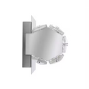Home Decorators Collection Keighley 18 in. Integrated LED Chrome Bathroom Vanity Light Fixture with Crystal Shade