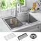 Delta Emery Stainless Steel 30 in. Single Bowl Undermount/Drop-In Workstation Kitchen Sink with Accessories