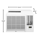 LG 18,000 BTU 230/208V Window Air Conditioner Cools 1000 Sq. Ft. with Heater, Wi-Fi Enabled and Dehumidifier in White