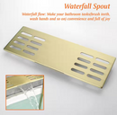 Aurora Decor AcaD Single-Handle Wall Mount Roman Tub Faucet with Hand Shower in Brushed Gold (Valve Included)