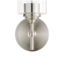 Sconce Home DecoratorsCollectionAyelen 1-Light Brushed Nickel Indoor Wall Sconce, Modern Wall LightStore