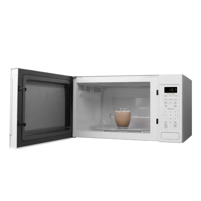 GE 1.6 cu. ft. 1150-Watt Countertop Microwave in White
