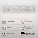 Artika Oracle 27 in. 4 Light Chrome Modern Integrated LED 5 CCT Vanity Light Bar for Bathroom with Bubble Glass