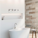 Hampton Bay Wakefield 31 in. 4-Light Chrome Modern Vanity with Clear Glass Shades