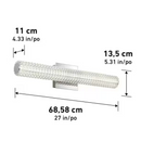 Artika Exalto 27 in. 1-Light Chrome LED Vanity Light Bar