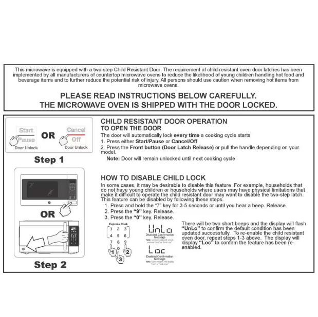 GE 1.1 Cu. Ft. Capacity Countertop Microwave Oven