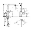 Hansgrohe Metris E 230 Single-Hole Single-Handle High-Arc Bathroom Faucet in Chrome