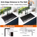 Glacier Bay 33 in. Drop-In Single Bowl 18 Gauge Gunmetal Black Stainless Steel Kitchen Sink with Black Spring Neck Faucet