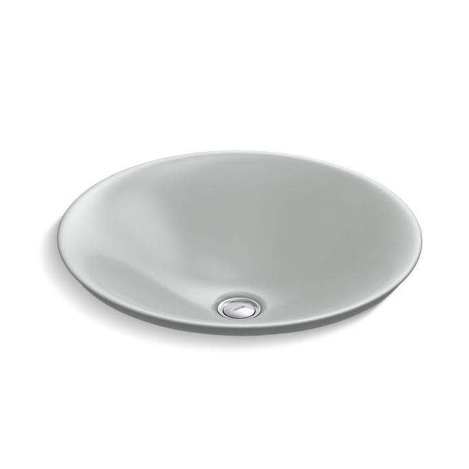 KOHLER K-7806-95 Carillon Round Wading Pool Vessel Bathroom Sink, White