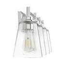 Hampton Bay Wakefield 31 in. 4-Light Chrome Modern Vanity with Clear Glass Shades