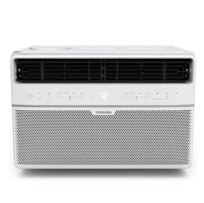 Toshiba 8,000 BTU 115-Volt Smart Wi-Fi Touch Control Window Air Conditioner with Remote for upto 350 sq. Ft.