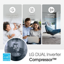 LG 8,000 BTU 115V Window Air Conditioner Cools 350 Sq. Ft. with Dual Inverter, Wi-Fi Enabled and Remote in White (Local Pickup Only)