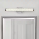 Home Decorators Collection Sibley 24 in. 1-Light Chrome LED Dimmable Bathroom Vanity Light Bar with Clear Glass and Clear Crystals, Bulb Included