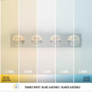 Artika Oracle 27 in. 4 Light Chrome Modern Integrated LED 5 CCT Vanity Light Bar for Bathroom with Bubble Glass