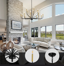 15 - Lights Traditional Chandelier Candle Chandelier Farmhouse Chandelier Dining Room Chandelier Chandeliers For Dining Room ( No Light Included)