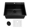 25 in. Drop-in Single Bowl 18 Gauge Black Stainless Steel Kitchen Sink