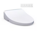 TOTO KS5 Washlet Electric Bidet Seat for Elongated Toilets with Warm Water Wash and Remote Control in Cotton White