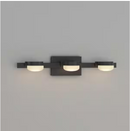 Home Decorators Collection Montrose 23.75 in. 3-Light Contemporary Bronze Dimmable Bathroom Vanity Light with Etched Glass Shade