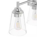Hampton Bay Wakefield 31 in. 4-Light Chrome Modern Vanity with Clear Glass Shades