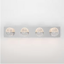 Artika Oracle 27 in. 4 Light Chrome Modern Integrated LED 5 CCT Vanity Light Bar for Bathroom with Bubble Glass