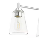 Hampton Bay Wakefield 31 in. 4-Light Chrome Modern Vanity with Clear Glass Shades