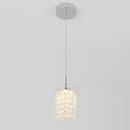 Artika Crystal Cube 5.5-Watt 1 Light Chrome Modern Integrated LED Mini Pendant Light Fixture for Kitchen Island