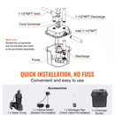 VEVOR Utility Sink Pump 1/3 HP 120 V 2900 GPH 25 ft. 6 Gal. Submersible Under-Sink Sump Pump System with 1-1/2 in. NPT Outlet