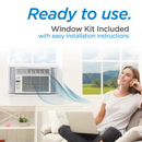 BLACK+DECKER 10,000 BTU 115V Window Air Conditioner Cools 450 Sq. Ft. with Remote Control in White