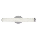 Home Decorators Collection Sibley 24 in. 1-Light Chrome LED Dimmable Bathroom Vanity Light Bar with Clear Glass and Clear Crystals, Bulb Included