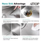 Attop Handmade Stainless steel 28 in. Single Bowl Top Mount Scratch-Resistant Nano Drop-in Kitchen Sink With Bottom Grid